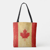 カナダ国旗のヴィンテージデザイン トートバッグ (裏面)