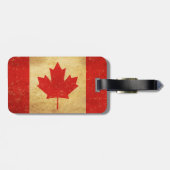カナダ国旗のヴィンテージデザイン ラゲッジタグ (裏面横)