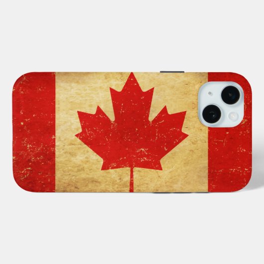 カナダ国旗のヴィンテージデザイン Case-Mate iPhoneケース (裏面 (横))