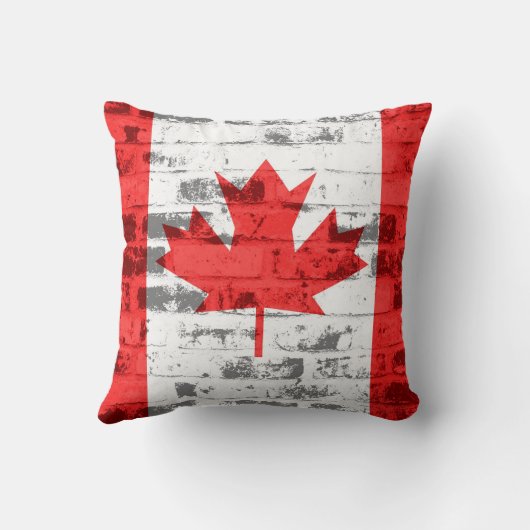 カナダ国旗のヴィンテージ クッション (裏面)