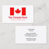 カナダ国旗の会社ロゴの名刺テンプレート 名刺 (正面/裏面)