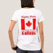 カナダ国旗の伝統を受け継ぐ女性用ペルソナライズドデザイン Tシャツ (裏面)