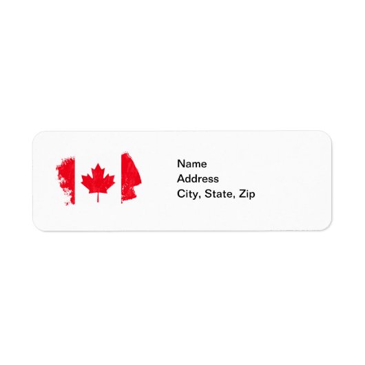 カナダ国旗の住所 シール (正面)