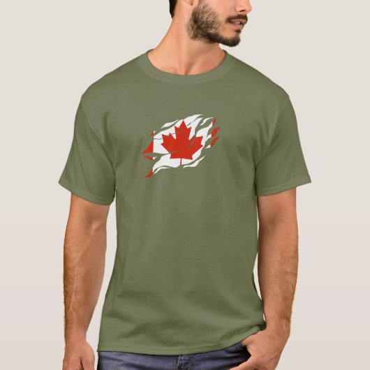 カナダ国旗の内側Me、カナダの内側Claw Mark Tシャツ (正面)