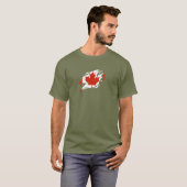 カナダ国旗の内側Me、カナダの内側Claw Mark Tシャツ (正面フル)