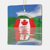 カナダ国旗の土地 セラミックオーナメント (左)