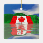 カナダ国旗の土地 セラミックオーナメント (裏面)