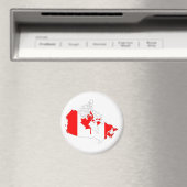 カナダ国旗の地図シルエット記号 マグネット (インサイチュ (食洗機))