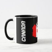 カナダ国旗の地図マグ マグカップ (左)