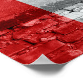 カナダ国旗の壁 ポスター (角)