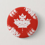 カナダ国旗の太陽の反射のストローク(Masanser) 缶バッジ (正面)