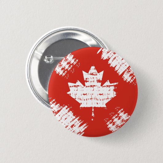 カナダ国旗の太陽の反射のストローク(Masanser) 缶バッジ (正面&裏面)