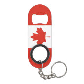 カナダ国旗の愛国心 キーホルダー栓抜き (裏面)