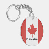 カナダ国旗の愛国的な贈り物 キーホルダー (正面左)