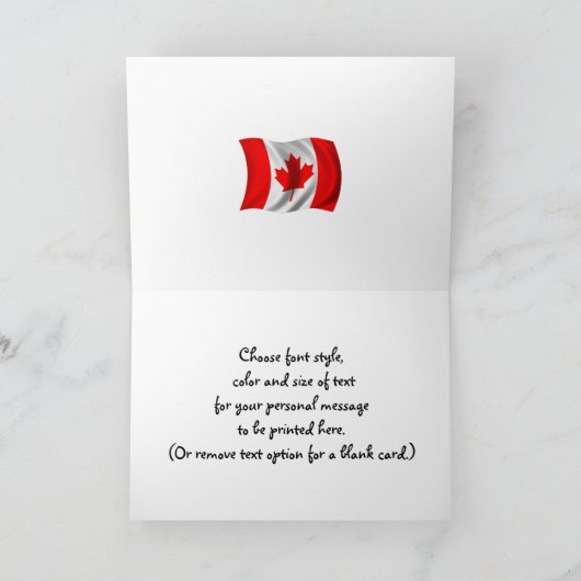 カナダ国旗の日 カード (内部)