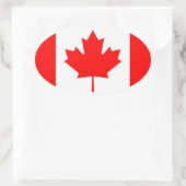 カナダ国旗の楕円シール |カナダ国旗 楕円形シール (バッグ)