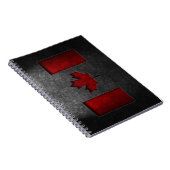 カナダ国旗の石のテクスチャ ノートブック (右側)