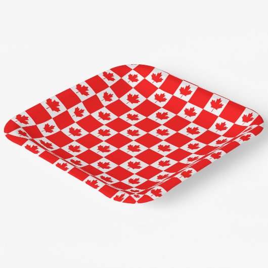 カナダ国旗の紙プレート（カナダの日） ペーパープレート (傾斜あり)