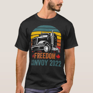 カナダ国旗の自由運動隊2022カナダトラッカーM Tシャツ
