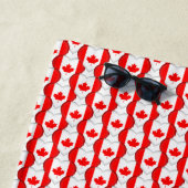 カナダ国旗の色メープルリーフハート愛国心 ビーチタオル (インサイチュ)