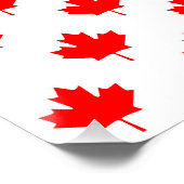 カナダ国旗の記号メープルリーフパターン文字 ポスター (コーナー)