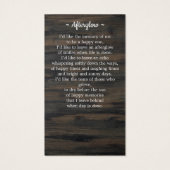 カナダ国旗の記念写真葬式祈りの言葉カード (裏面)