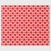 カナダ国旗の赤いカエデの葉カナダの日パーティー ラッピングペーパー (フラット)