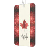 カナダ国旗の赤いキラキラ カーエアーフレッシュナー (左)