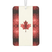 カナダ国旗の赤いキラキラ カーエアーフレッシュナー (裏面)