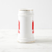 カナダ国旗の雪キャップされたカナダとあなたの名前2 ビールジョッキ (中央)