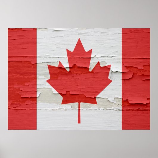カナダ国旗の風化 ポスター (正面)