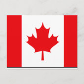 カナダ国旗のTシャツとギフト ポストカード (正面)