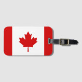 カナダ国旗もみじ葉紅白愛国心 ラゲッジタグ (正面横)