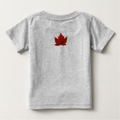 カナダ国旗よちどらシャツCanadaベビー土産トップ ベビーTシャツ (裏面)