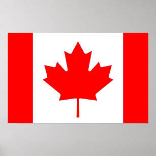 カナダ国旗を使用したキャンバス印刷 ポスター
