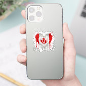 カナダ国旗を愛す シール (スマートフォン)