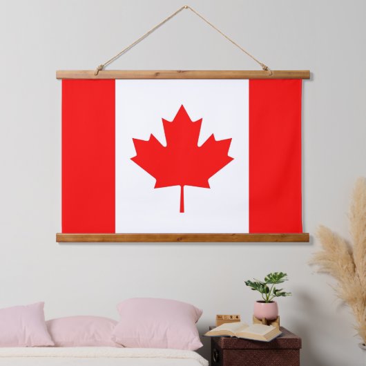 カナダ国旗を持つウォールタペストリー 吊り下げ型タペストリー (寝室)