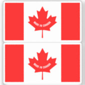 カナダ国旗を持つカナダ製のビニール製シール シール (正面)