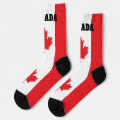 カナダ国旗を持つクルーソックス ソックス (左)