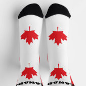 カナダ国旗を持つクルーソックス ソックス (上部)