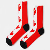 カナダ国旗を持つメンズクルー用ソックス ソックス (左)