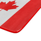 カナダ国旗を持つ小さなガラス製のカッティングボード カッティングボード (角)