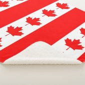 カナダ国旗を持つ愛国心シェルパ毛布 シェルパブランケット (3/4)
