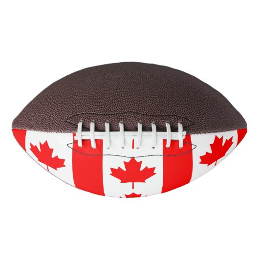 カナダ国旗を持つ愛国的なアメリカンフットボール アメリカンフットボール (正面)