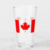 カナダ国旗を持つ愛国的なガラスのカップ タンブラーグラス (正面)