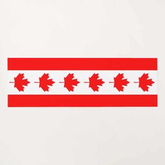 カナダ国旗を持つ愛国的なヨガマット ヨガマット (裏面(横))