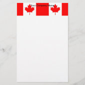 カナダ国旗を持つ文房具 便箋 (正面)