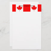 カナダ国旗を持つ文房具 便箋 (正面/裏面)