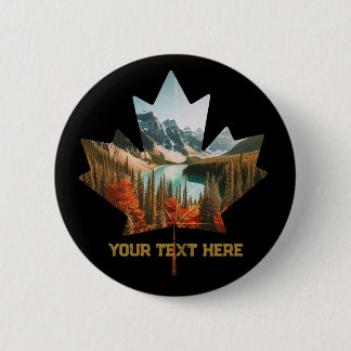 カナダ国旗カスタムの写真文字ヴィンテージ 缶バッジ