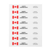 カナダ国旗カスタム差出人住所 ラップアラウンドラベル (シート)